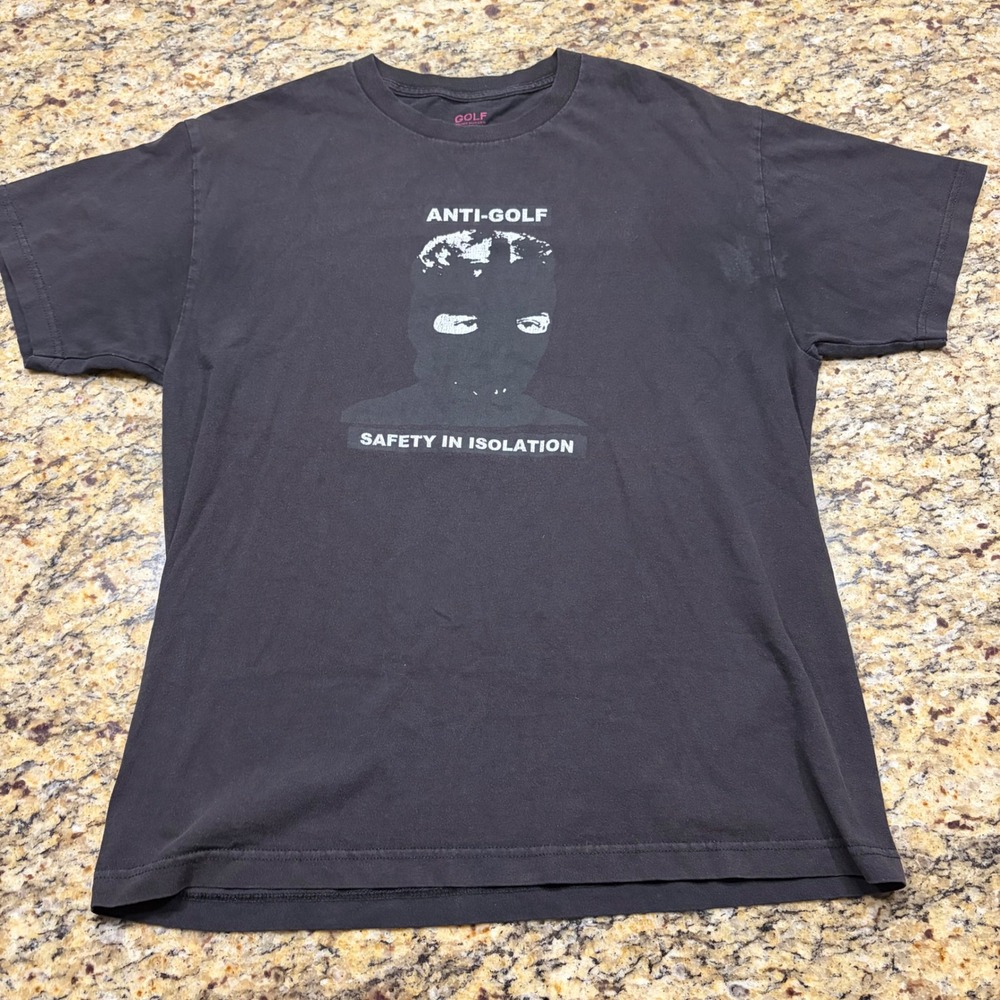 Golf Wang Anti-Golf Safety In Isolation T-Shirt Black Large Streetwear Graphic